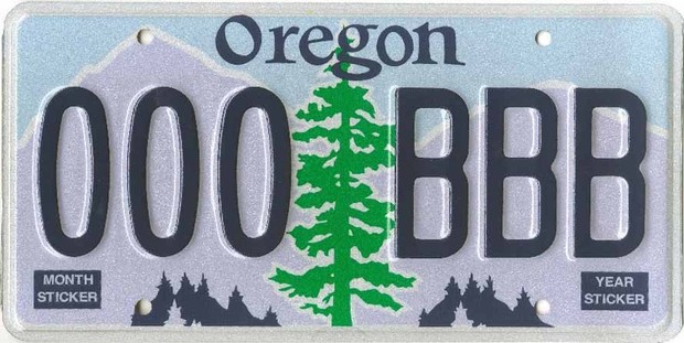 oregon license plate sticker colors